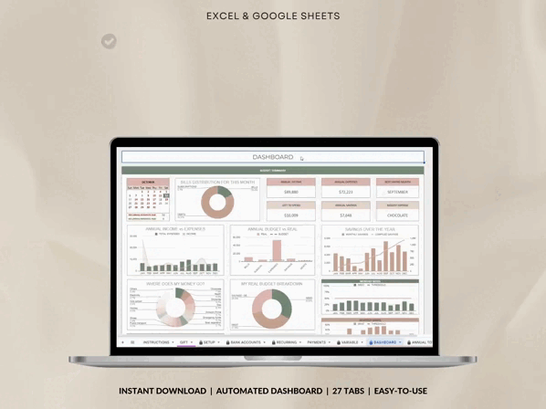 📊 Ultimate Annual Budget Spreadsheet | Excel & Google Sheets Template