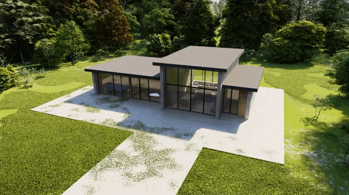 🏡 Tiny House Digital Plan – 2 Bedroom Minimalist Home – Concrete & Timber Frame – CAD, SketchUp & PDF