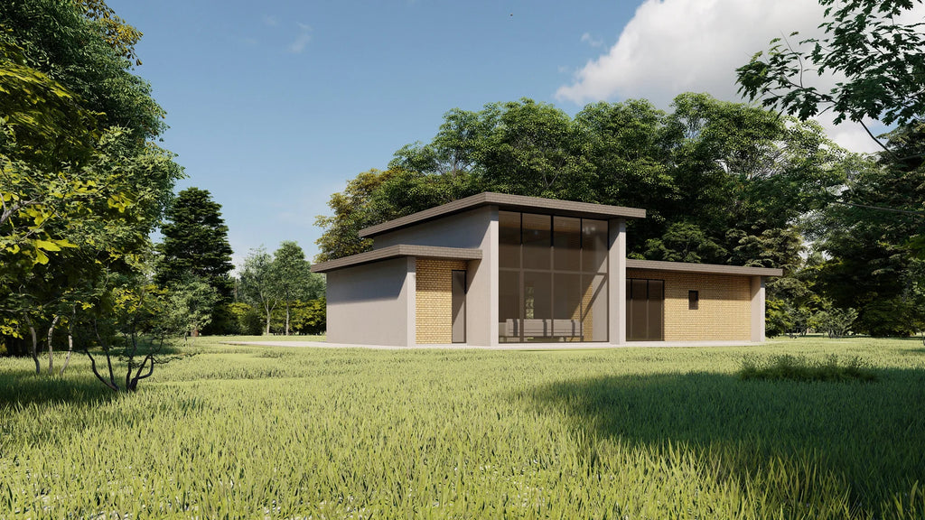 🏡 Tiny House Digital Plan – 2 Bedroom Minimalist Home – Concrete & Timber Frame – CAD, SketchUp & PDF