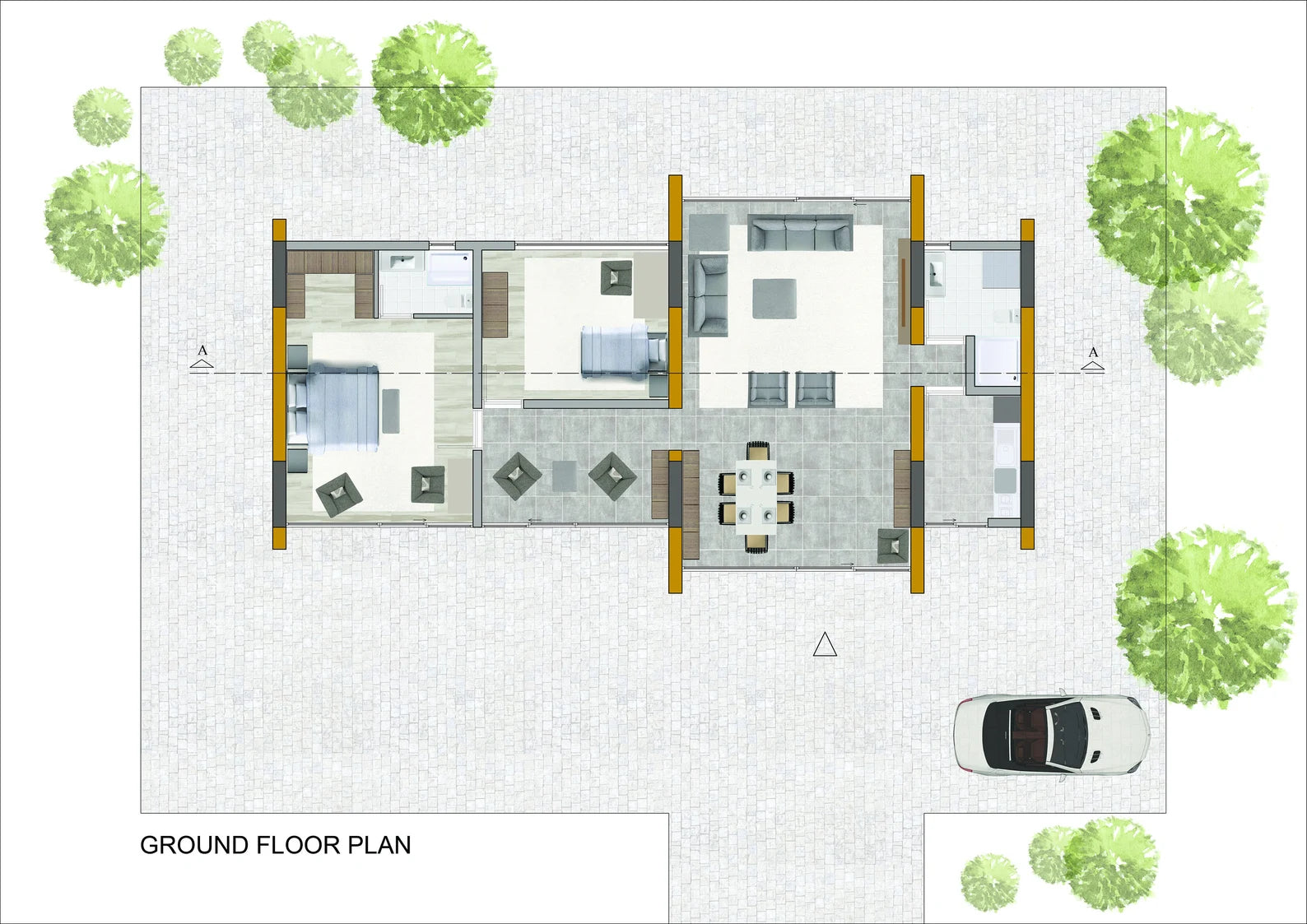 🏡 Tiny House Digital Plan – 2 Bedroom Minimalist Home – Concrete & Timber Frame – CAD, SketchUp & PDF