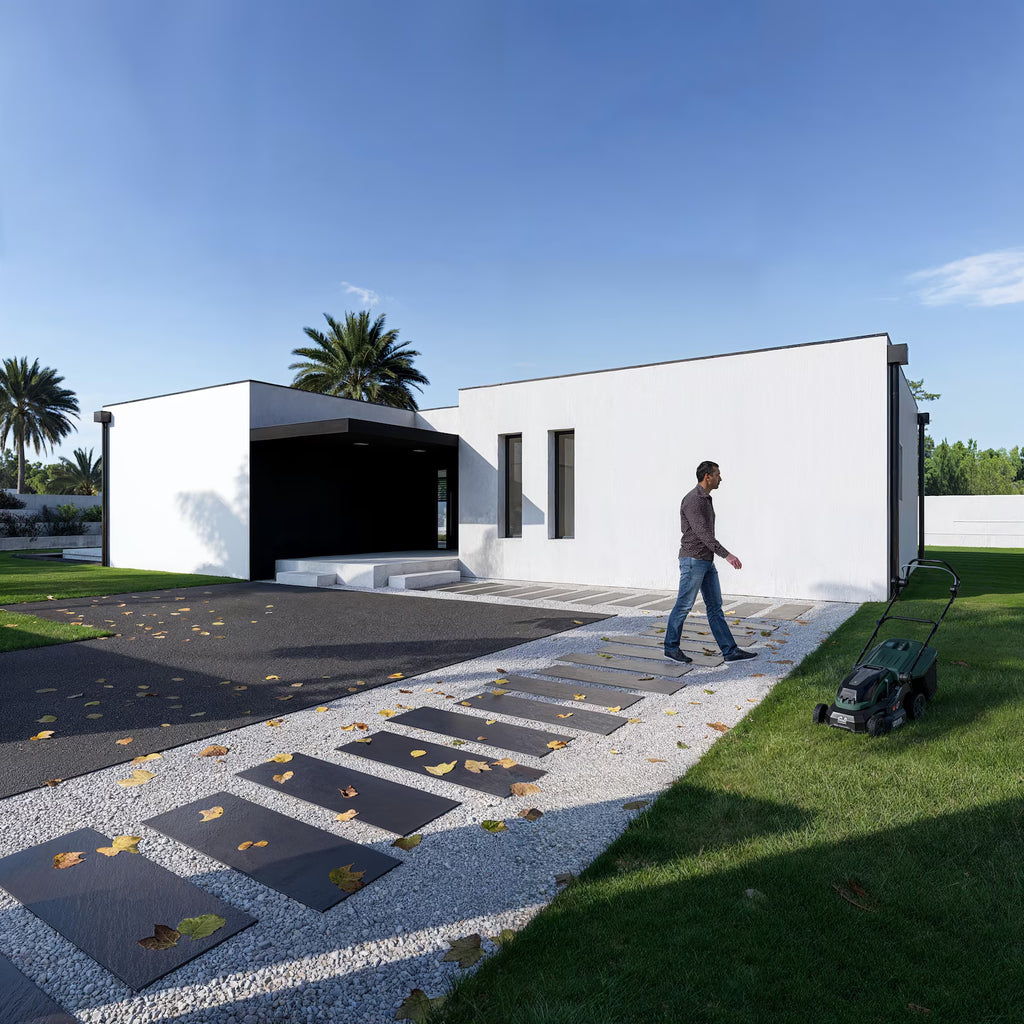 🏡 Modern Villa Floor Plan with Pool – 2-Bedroom Luxury House Design – Tropical Style Home Blueprint (PDF & CAD Files)