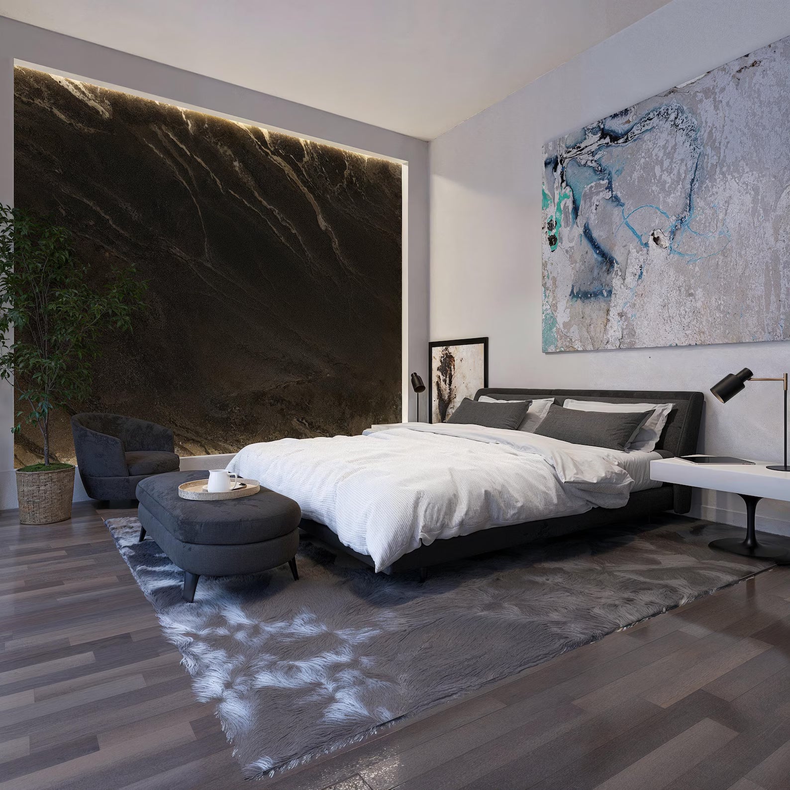 🏡 Modern Villa Floor Plan with Pool – 2-Bedroom Luxury House Design – Tropical Style Home Blueprint (PDF & CAD Files)