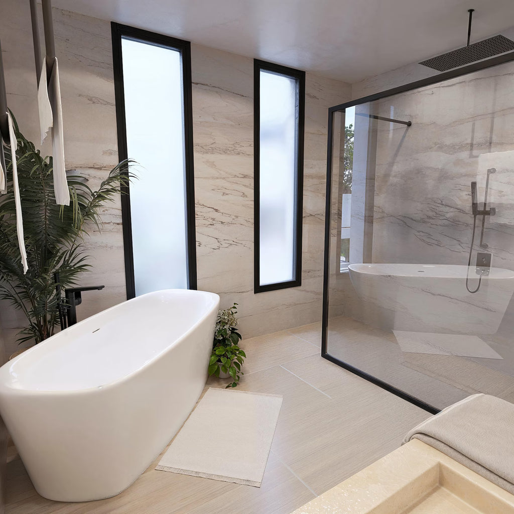 🏡 Modern Villa Floor Plan with Pool – 2-Bedroom Luxury House Design – Tropical Style Home Blueprint (PDF & CAD Files)