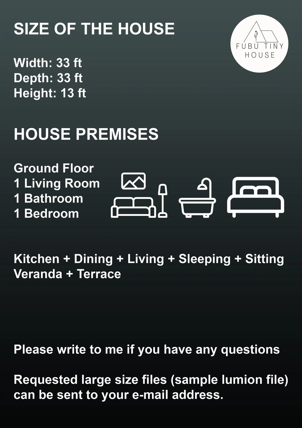 🏡 Modern Round Tiny House Plan – 1 Bedroom Circular Home – 33 ft Diameter – Digital Files (CAD, Lumion, ArchiCAD & PDF)